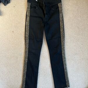 Mother denim embellished black denim size 26